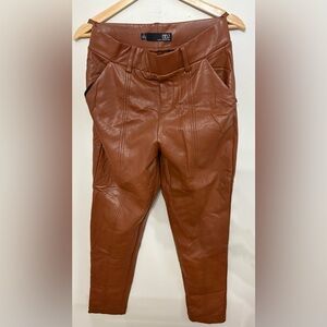 Women's Brown Fauz Leather Pants S